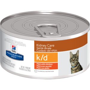 Alimento Humedo Para Gatos Hills Cuidado Renal K/D Pollo 5,5 Oz